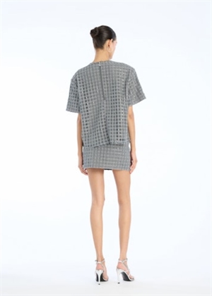 Daline Beaded oversized tee Castor Gray ROTATE By Birger Christensen 